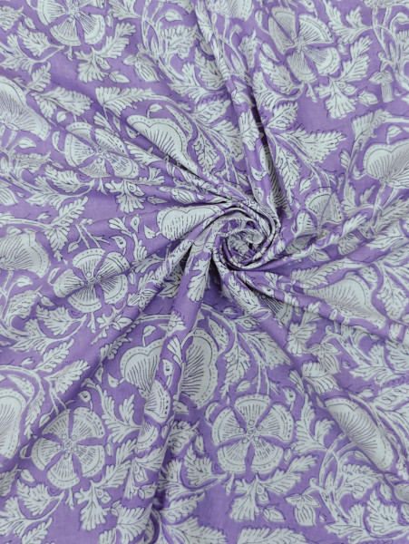 Lavender Floral Printed Fabric