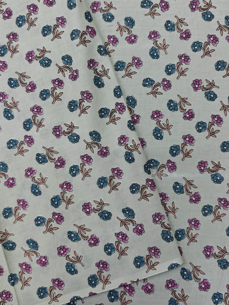 Dusky Grey Subtle Buti Printed Fabric