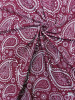 Maroon Paisley Block Print Cotton Fabric