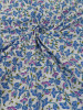 Floral Block Print Cotton Fabric (Blue &amp; Pink)