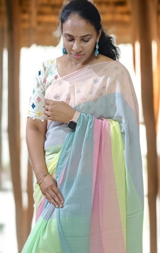 Mul cotton saree