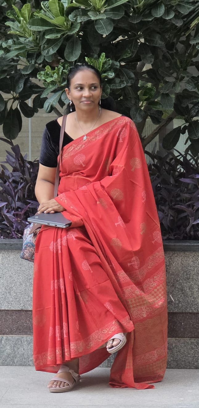 Hand Block Print Cotton Saree