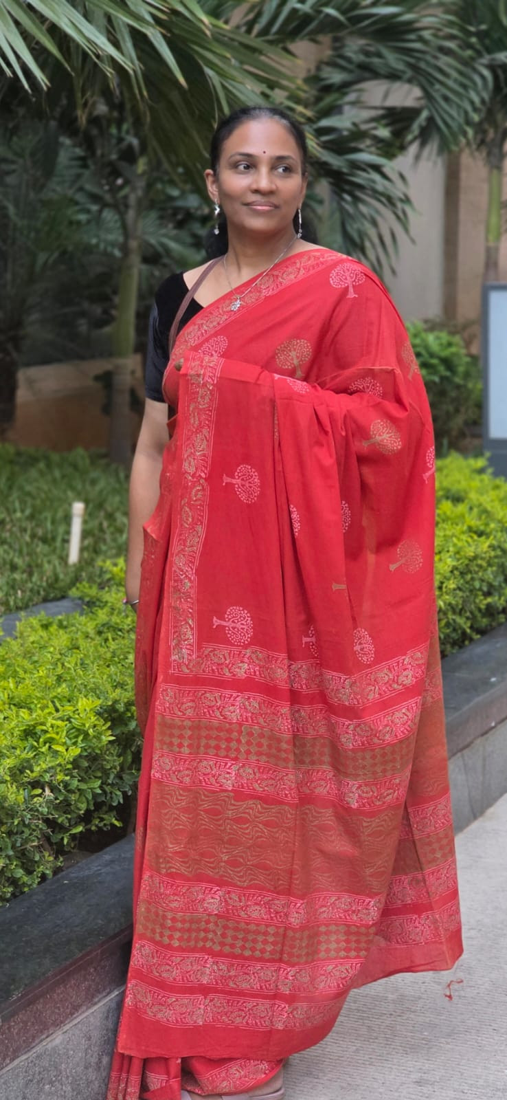 Hand Block Print Cotton Saree