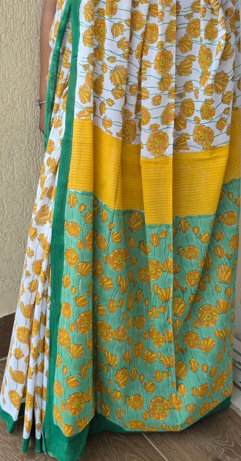 Hand Block Printed Cotton Saree