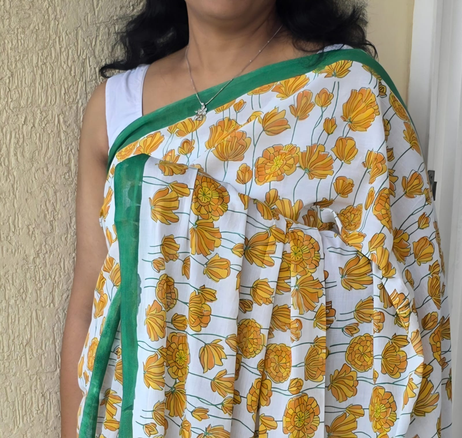 Hand Block Printed Cotton Saree