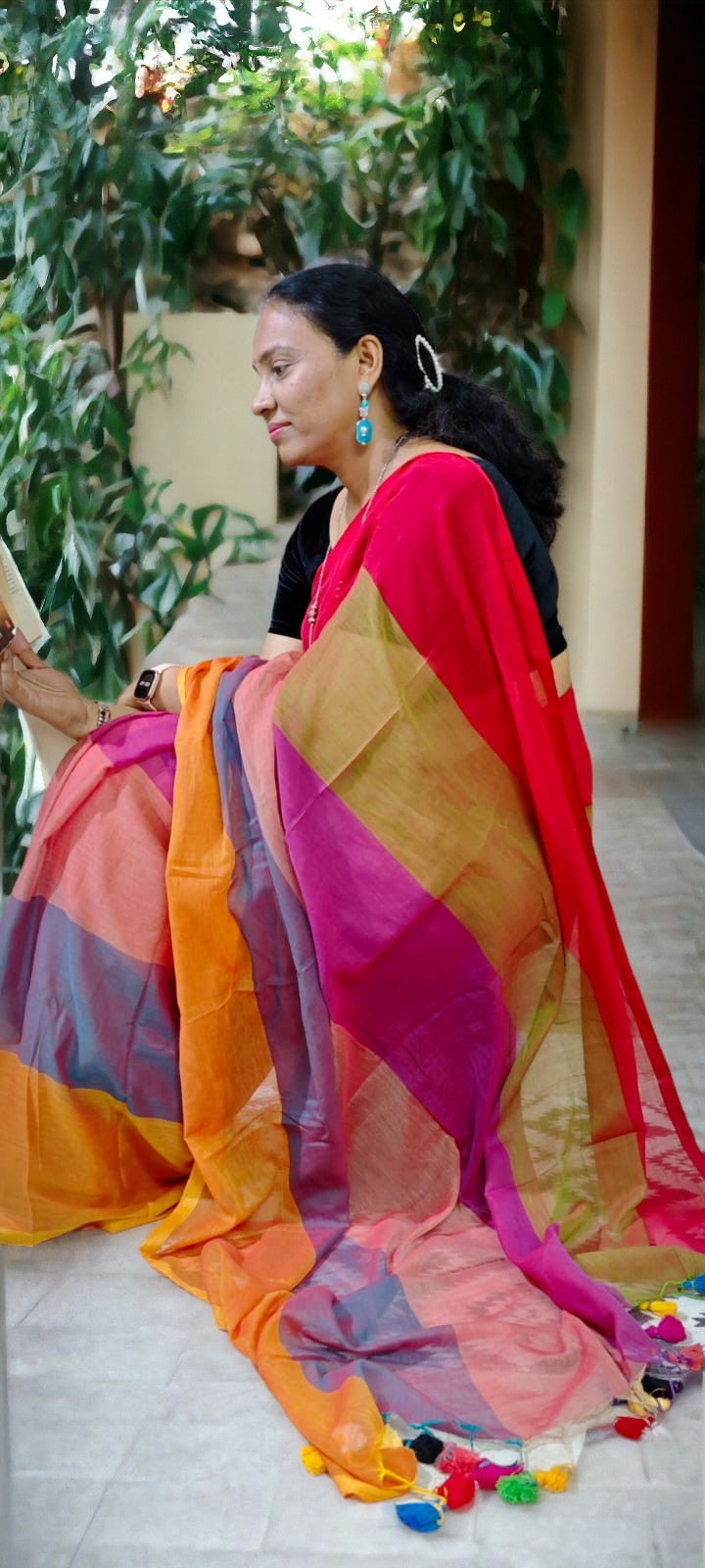 Mul cotton saree