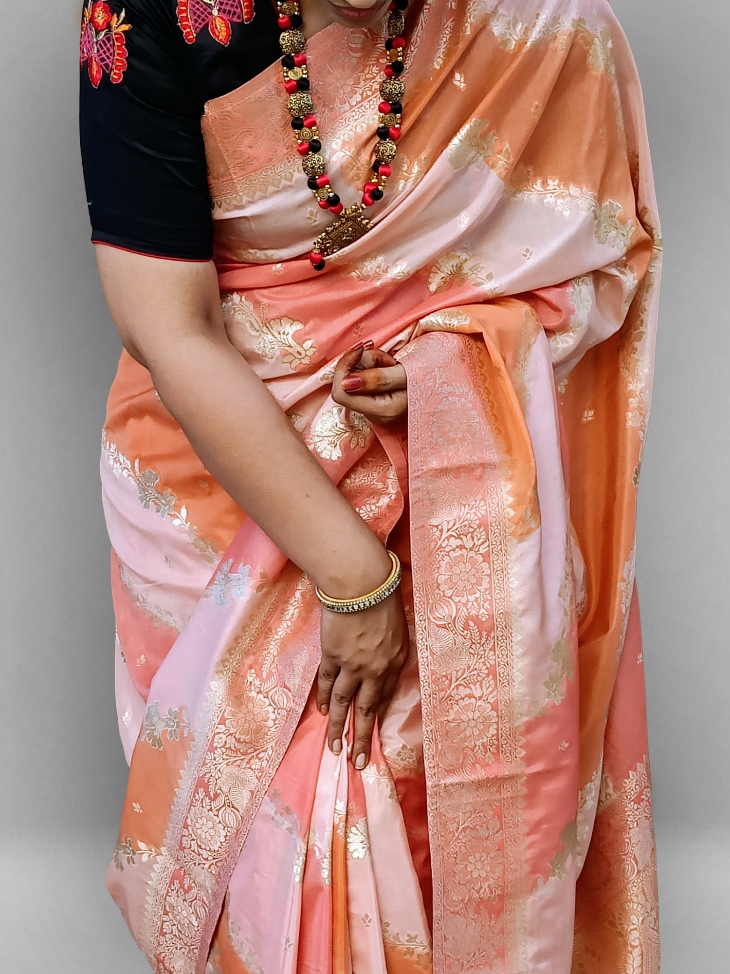 Banarasi soft munga crepe silk saree
