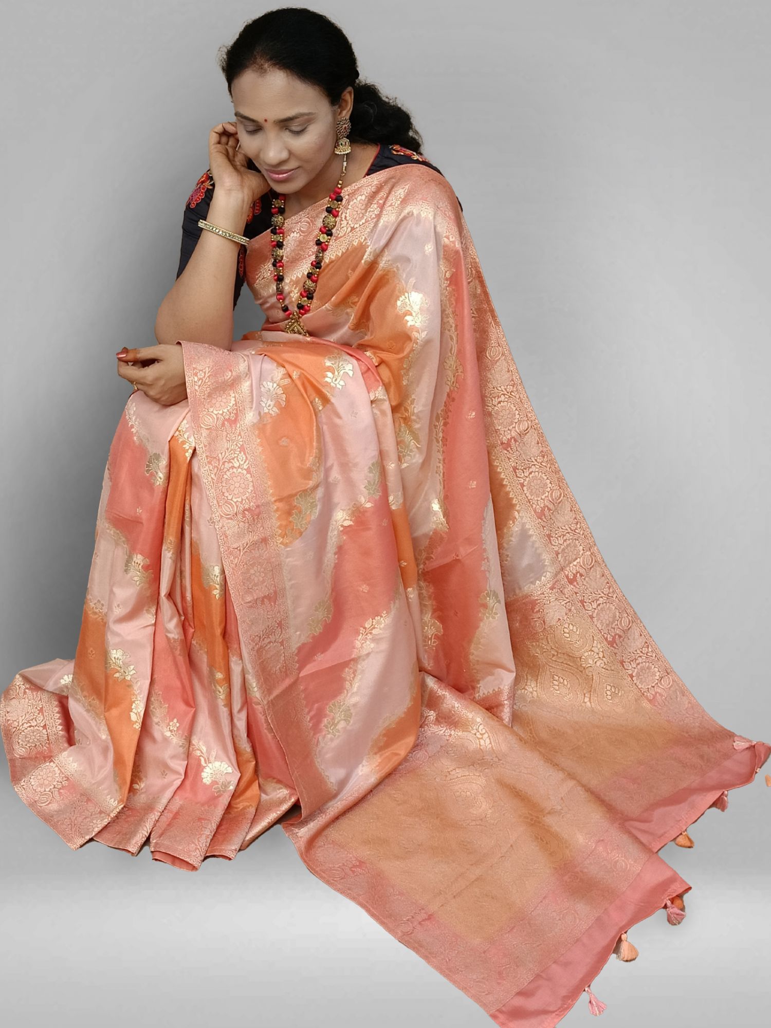 Banarasi soft munga crepe silk saree