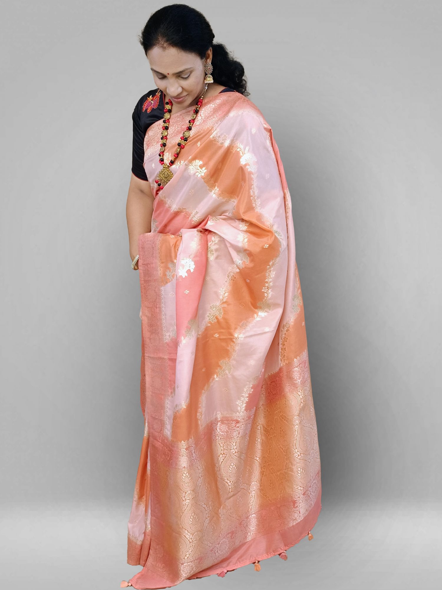 Banarasi soft munga crepe silk saree