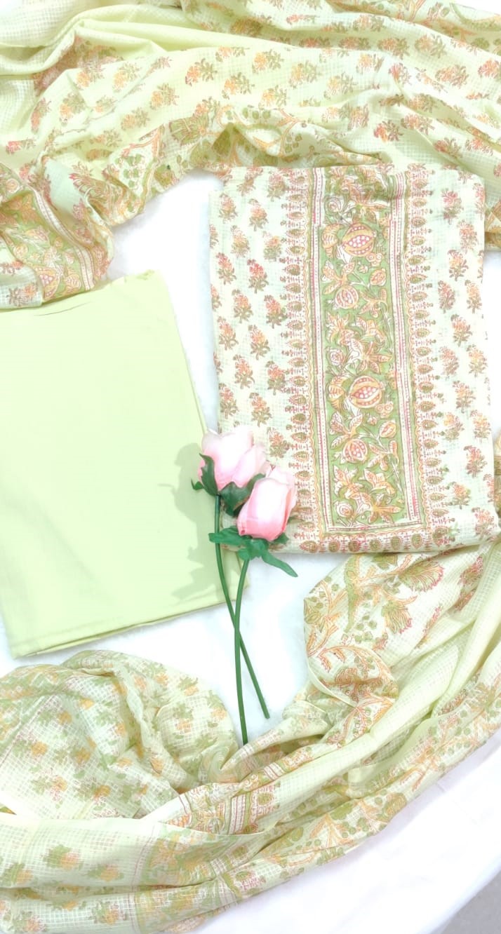 COTTON SUIT SET WITH MUL DUPATTA