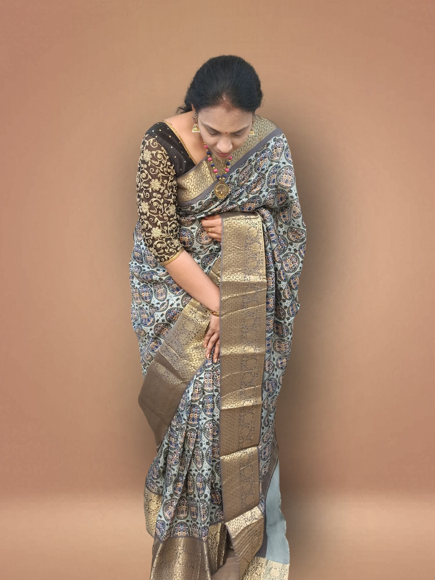 Dola silk printed saree