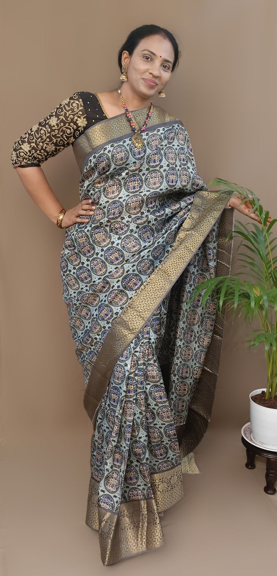Dola silk printed saree