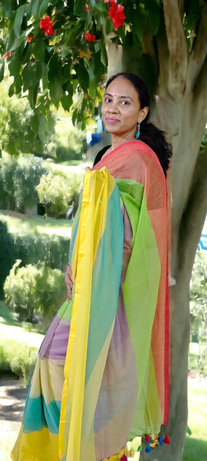 Mul cotton saree