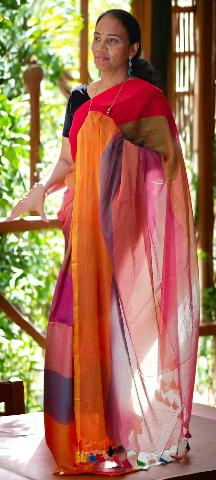 Mul cotton saree