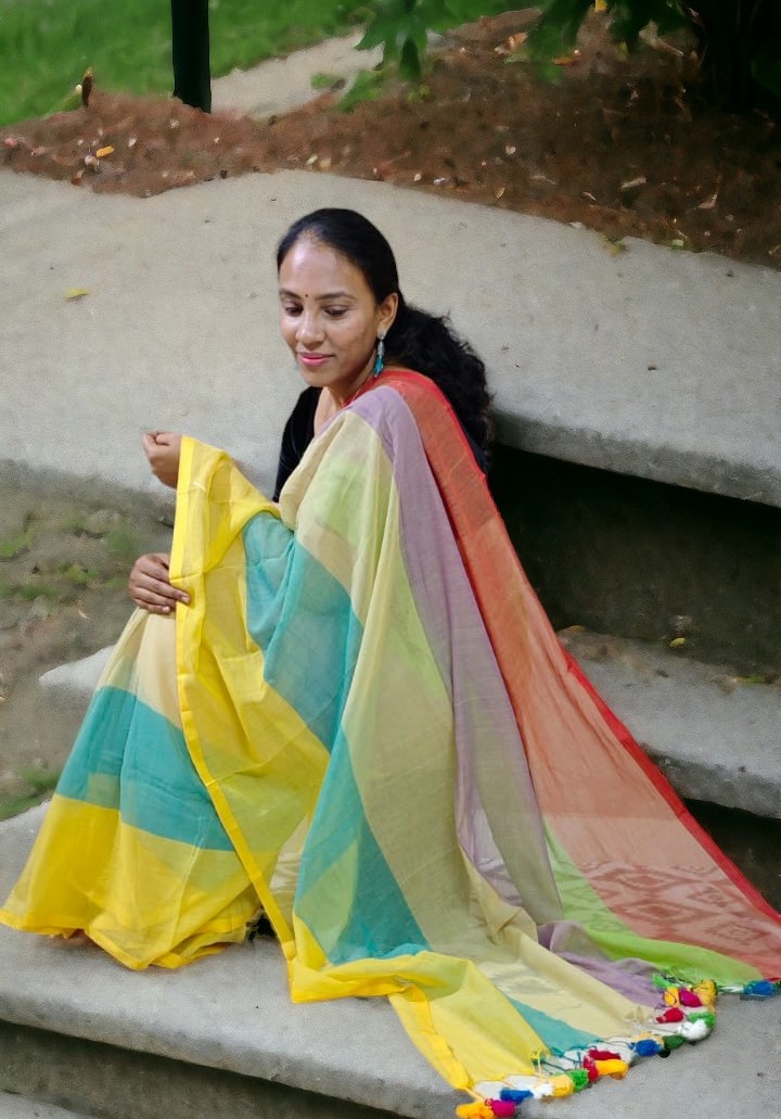 Mul cotton saree
