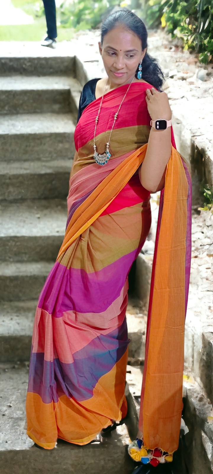 Mul cotton saree