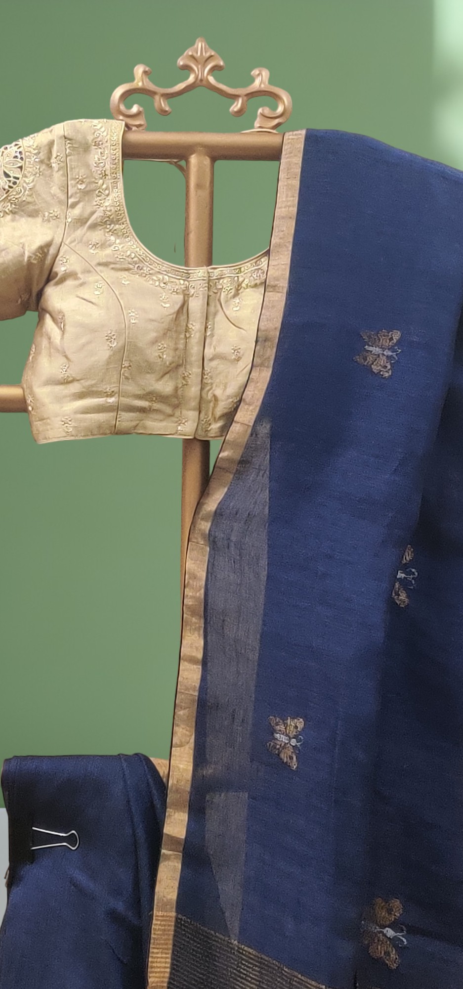 Hand Woven Lenin butterfly zari jamdani saree