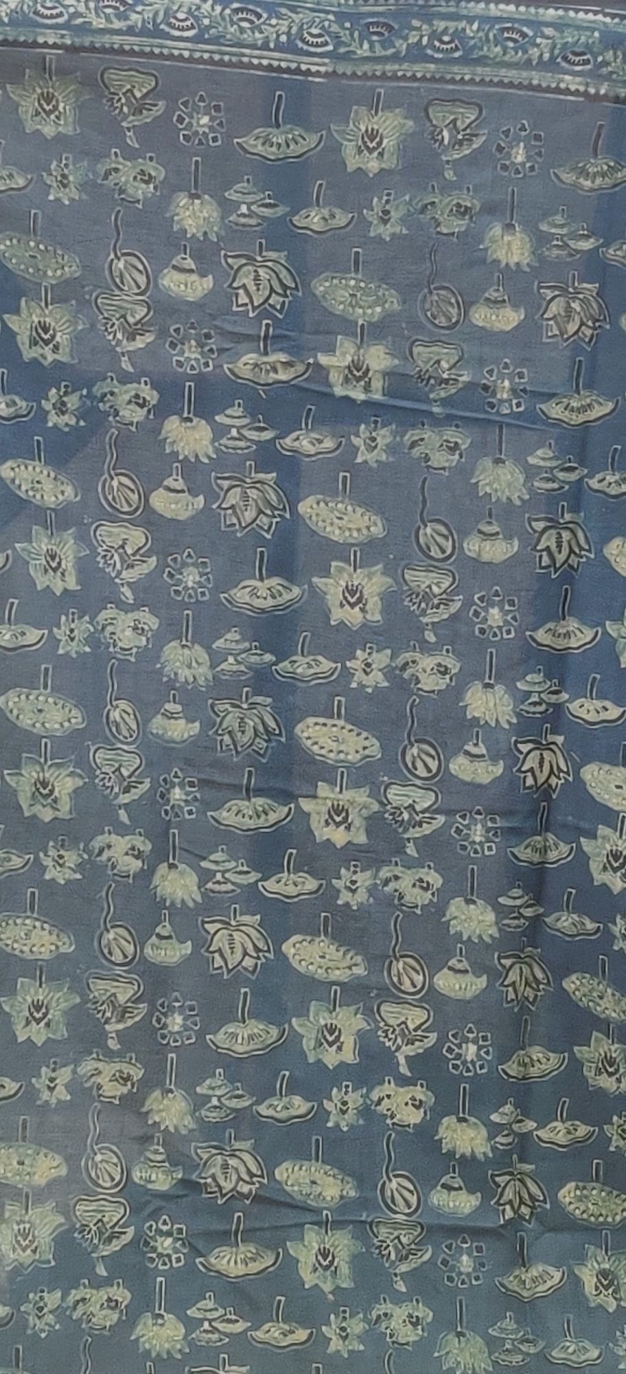 Ajrakh Handblock Printed Natural Dyed Mul Cotton Saree