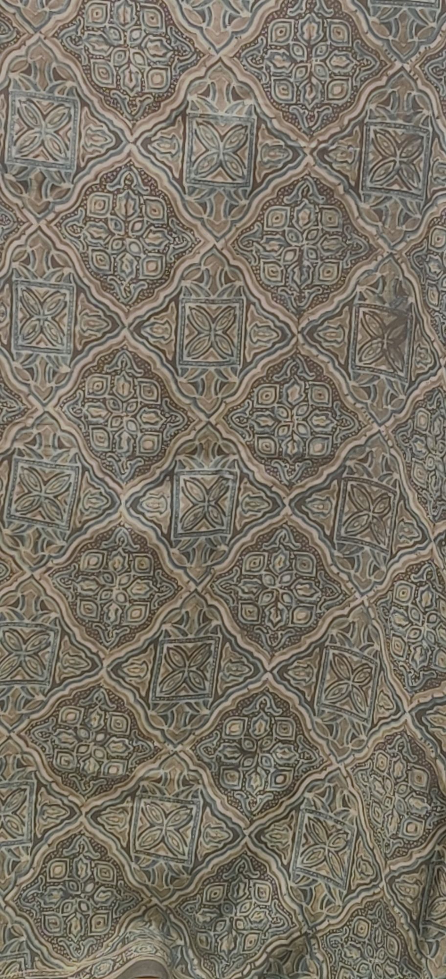 Ajrakh Handblock Printed Natural Dyed Mul Cotton Saree