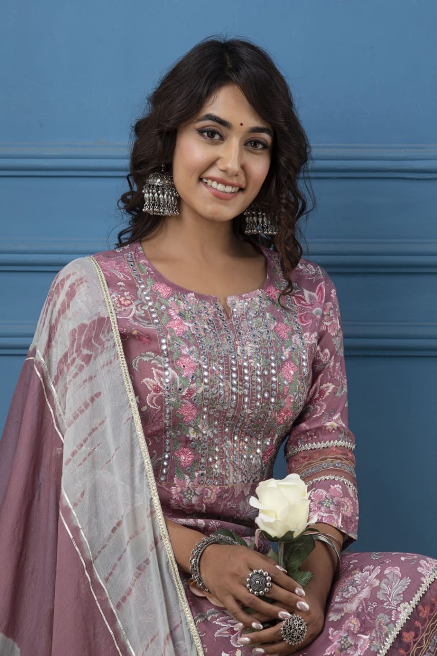 Modal muslin Pakistani style suit set