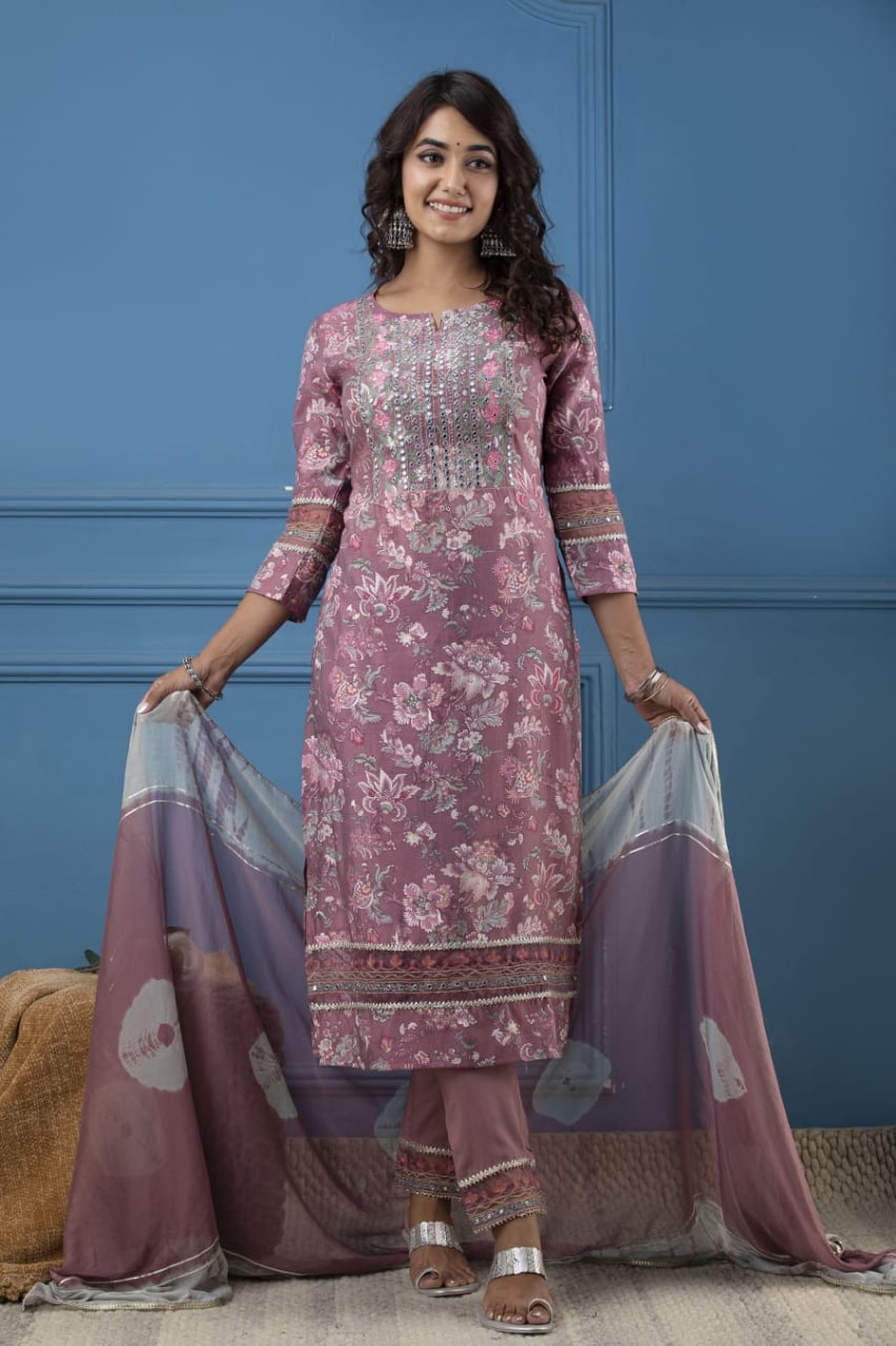 Modal muslin Pakistani style suit set