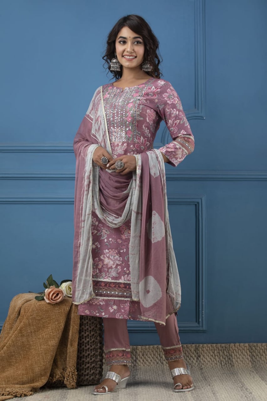 Modal muslin Pakistani style suit set