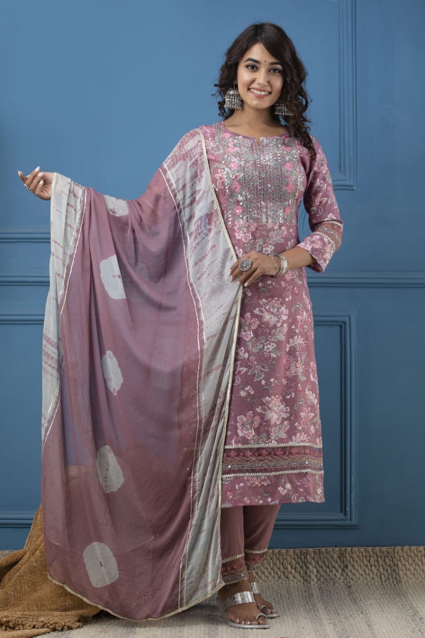 Modal muslin Pakistani style suit set