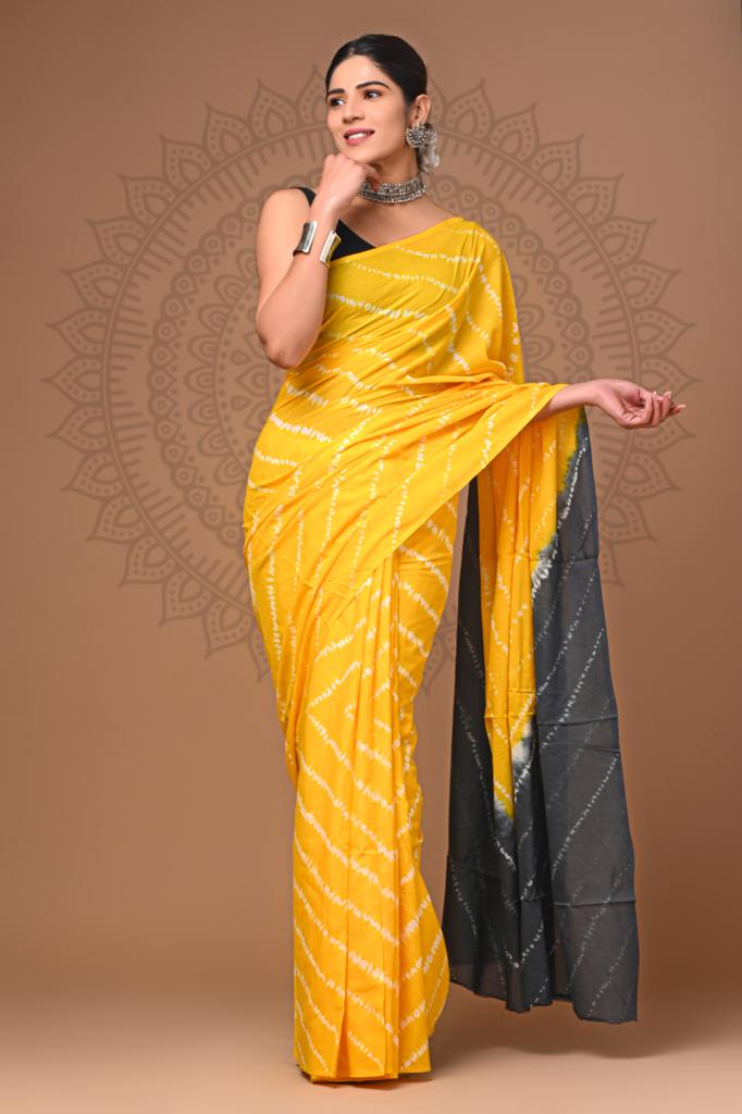 Mulmul cotton saree