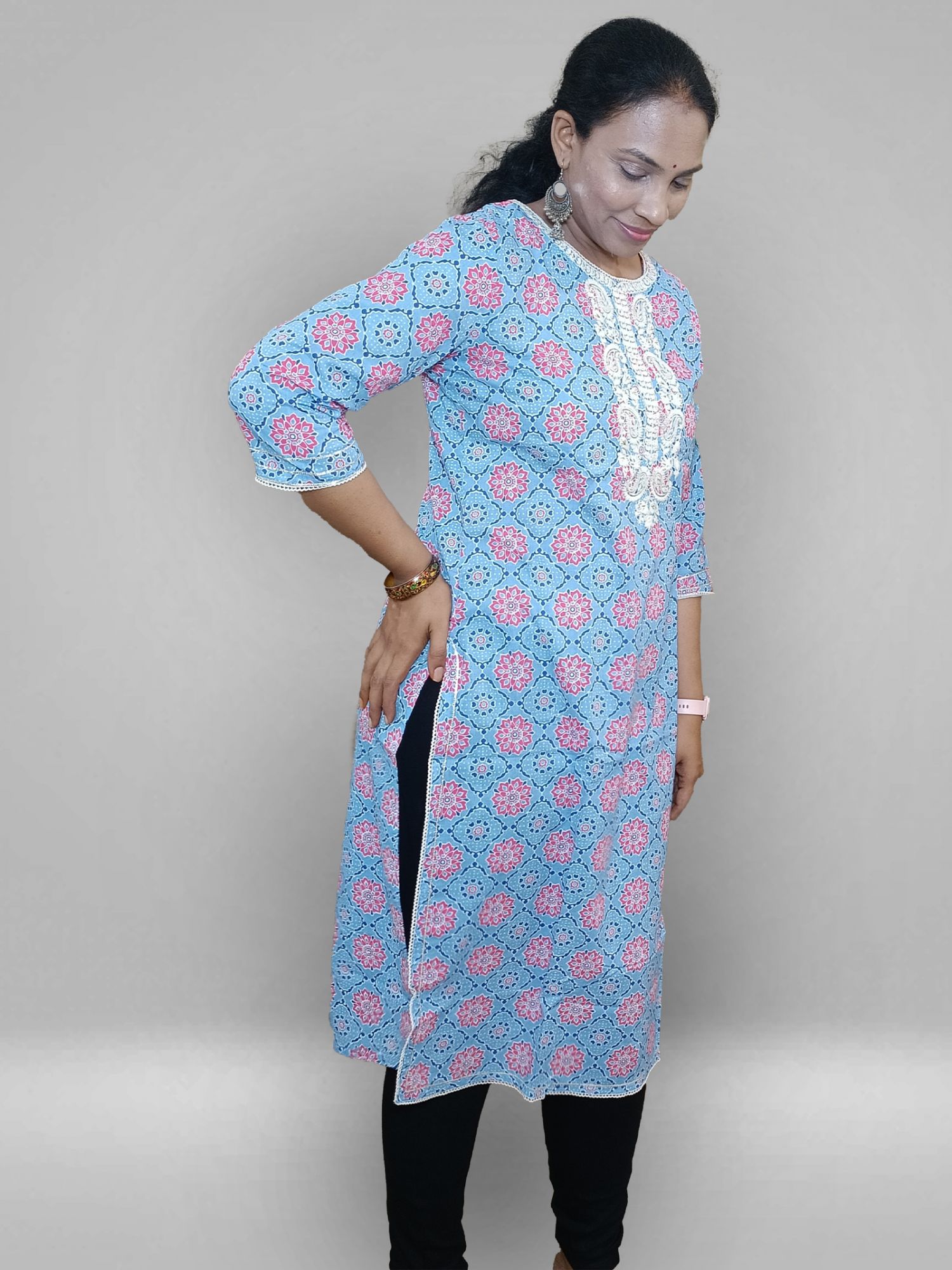 pure cotton office wear kurti