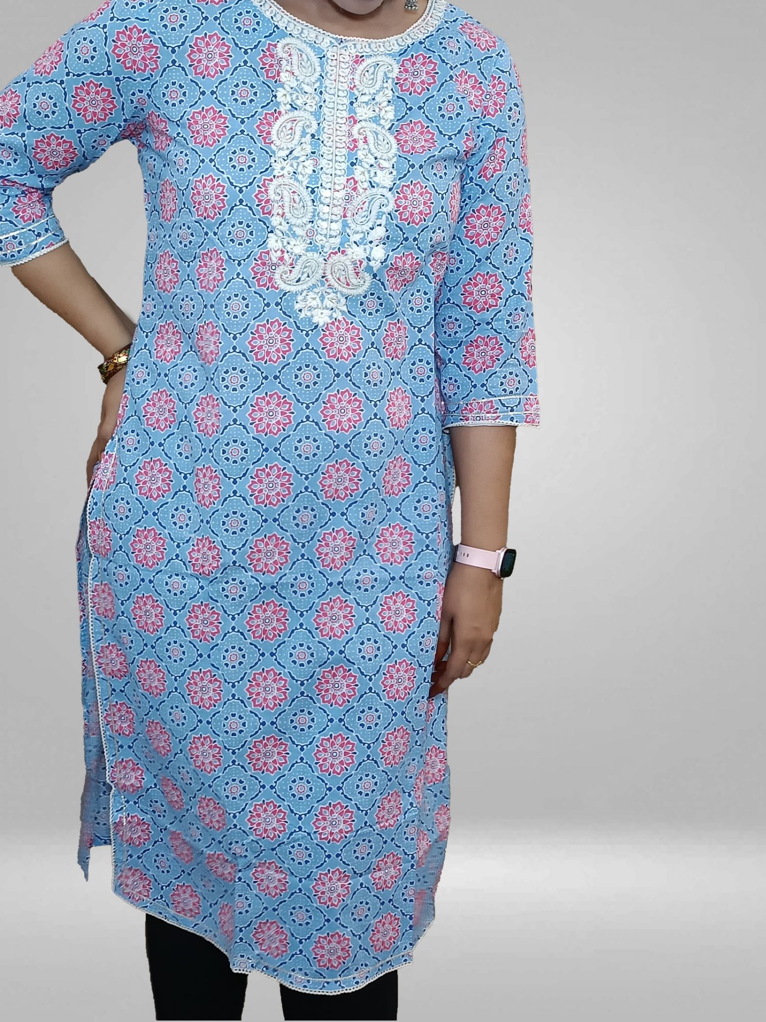 pure cotton office wear kurti