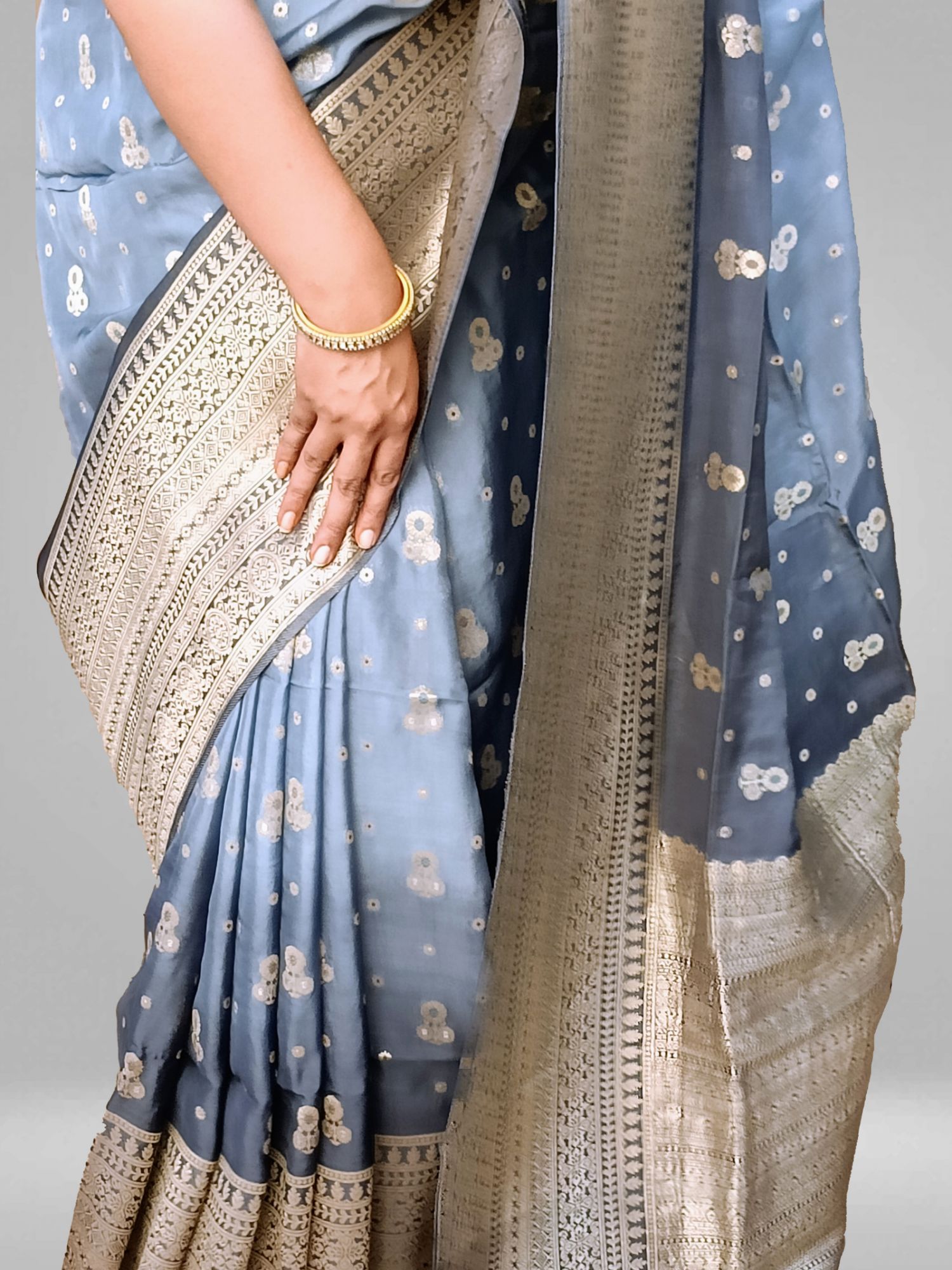 soft munga crepe double shaded saree