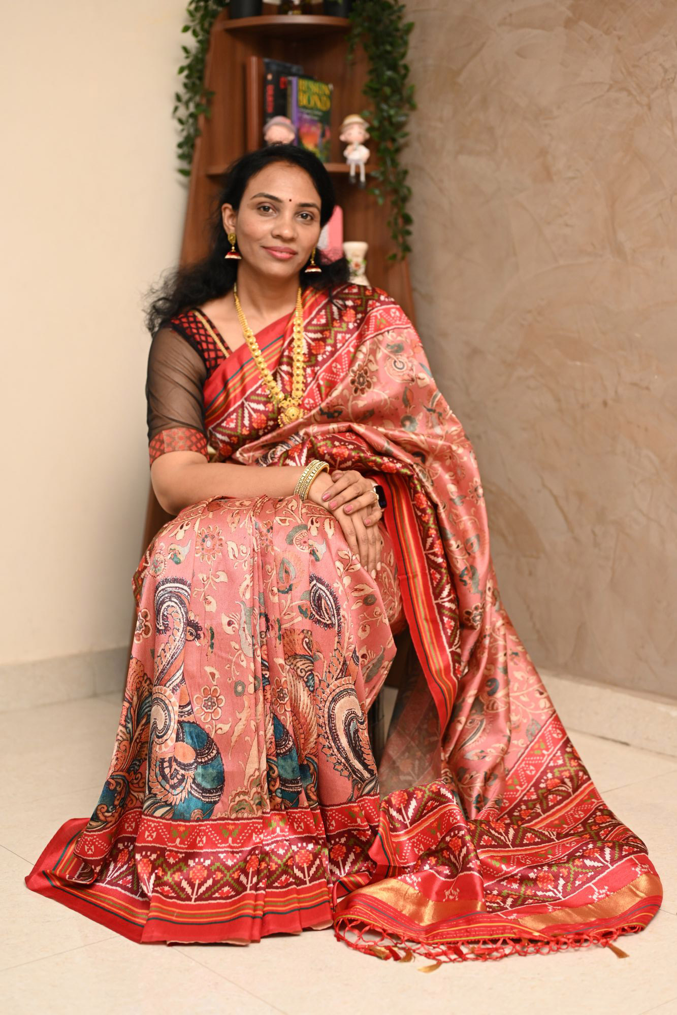 Spun Silk Kalamkari Saree