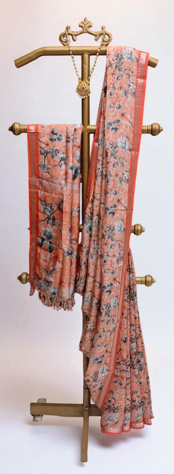 Mangalagiri Digital Print Silk saree