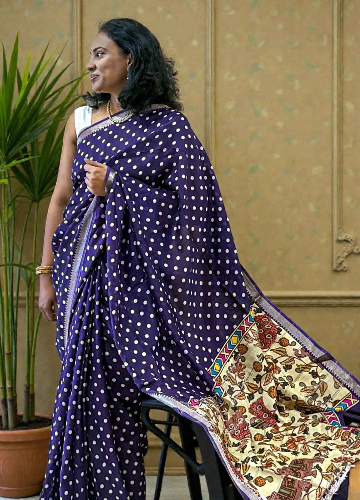 Mangalagiri Digital Print Silk saree