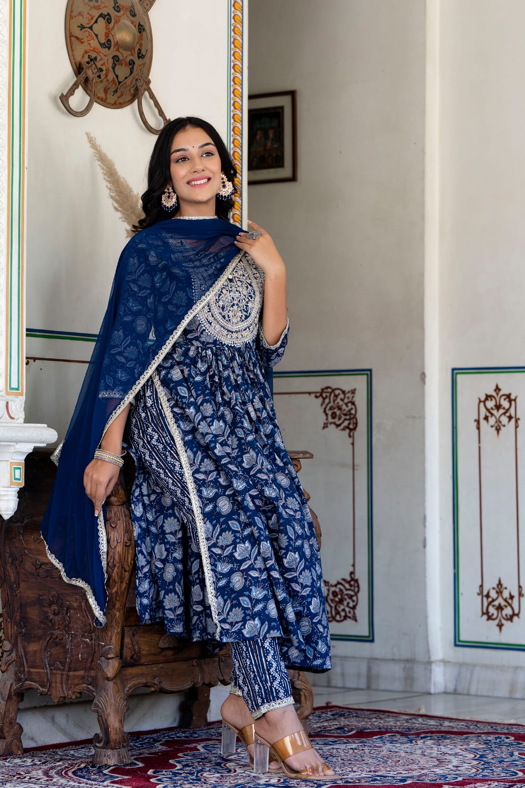 Nyra Cut Floral Suit Set