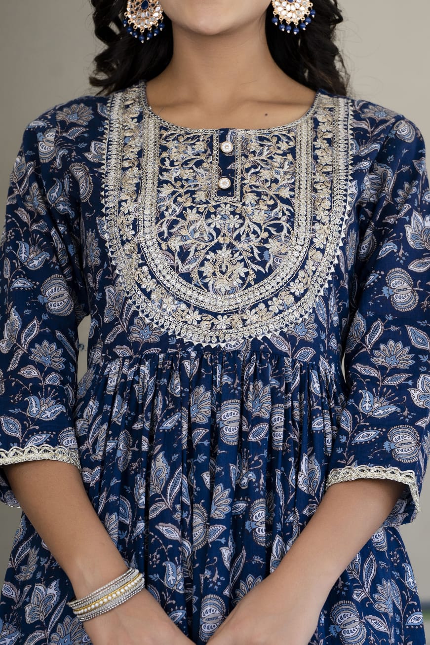 Nyra Cut Floral Suit Set