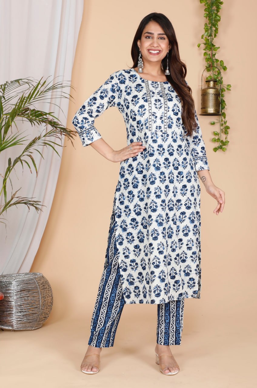 Batik print suit set