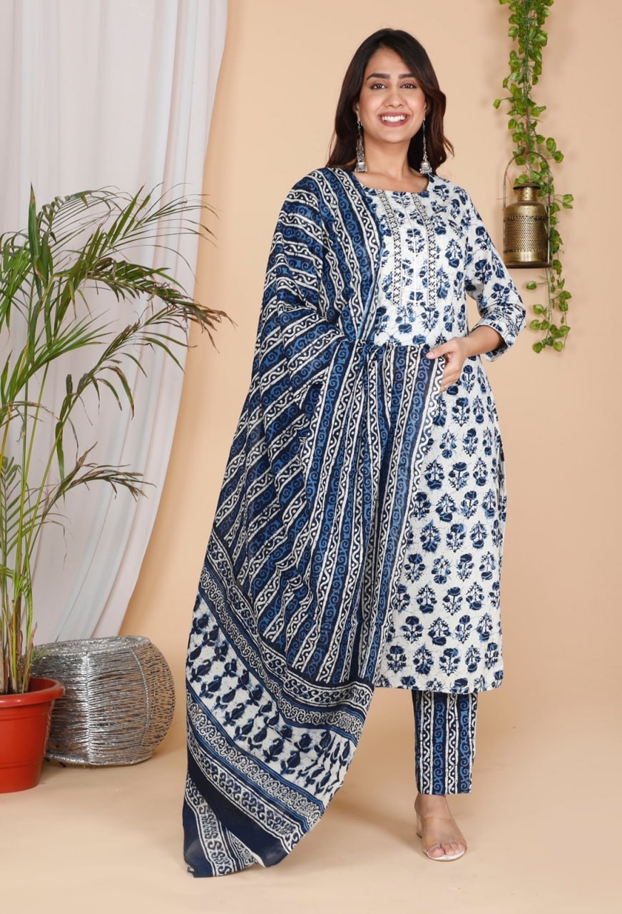 Batik print suit set