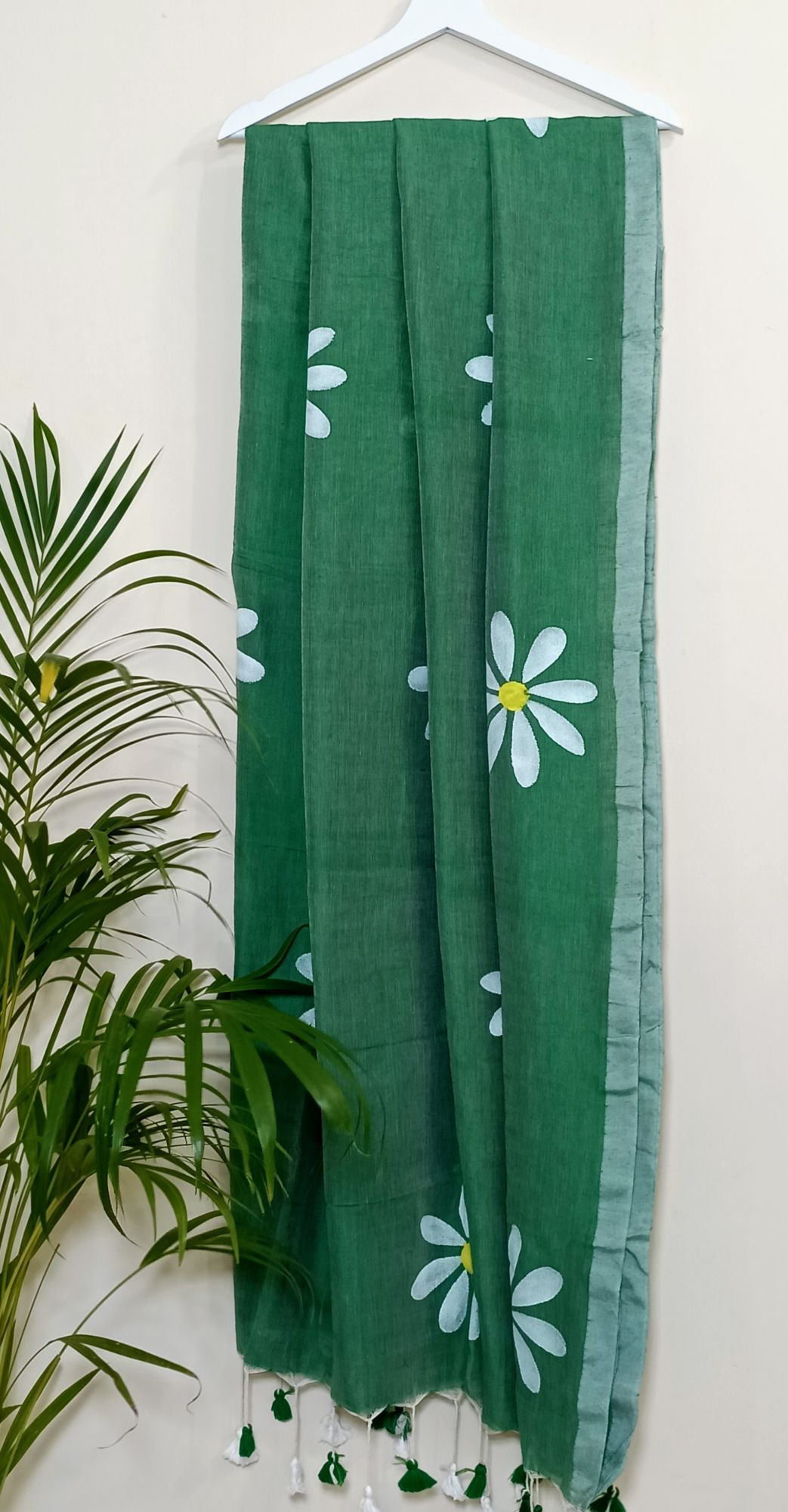 cotton hand-painted saree