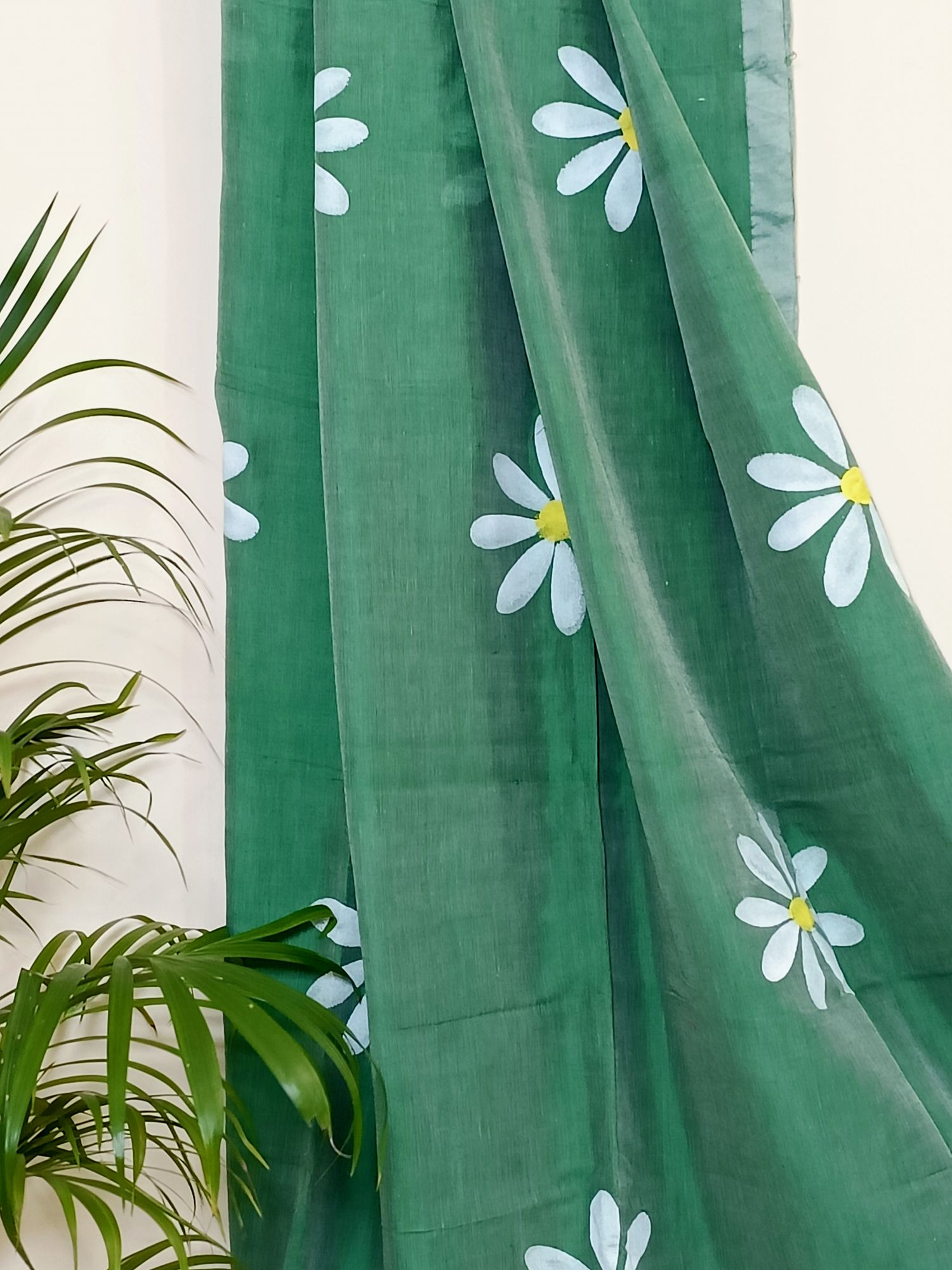cotton hand-painted saree