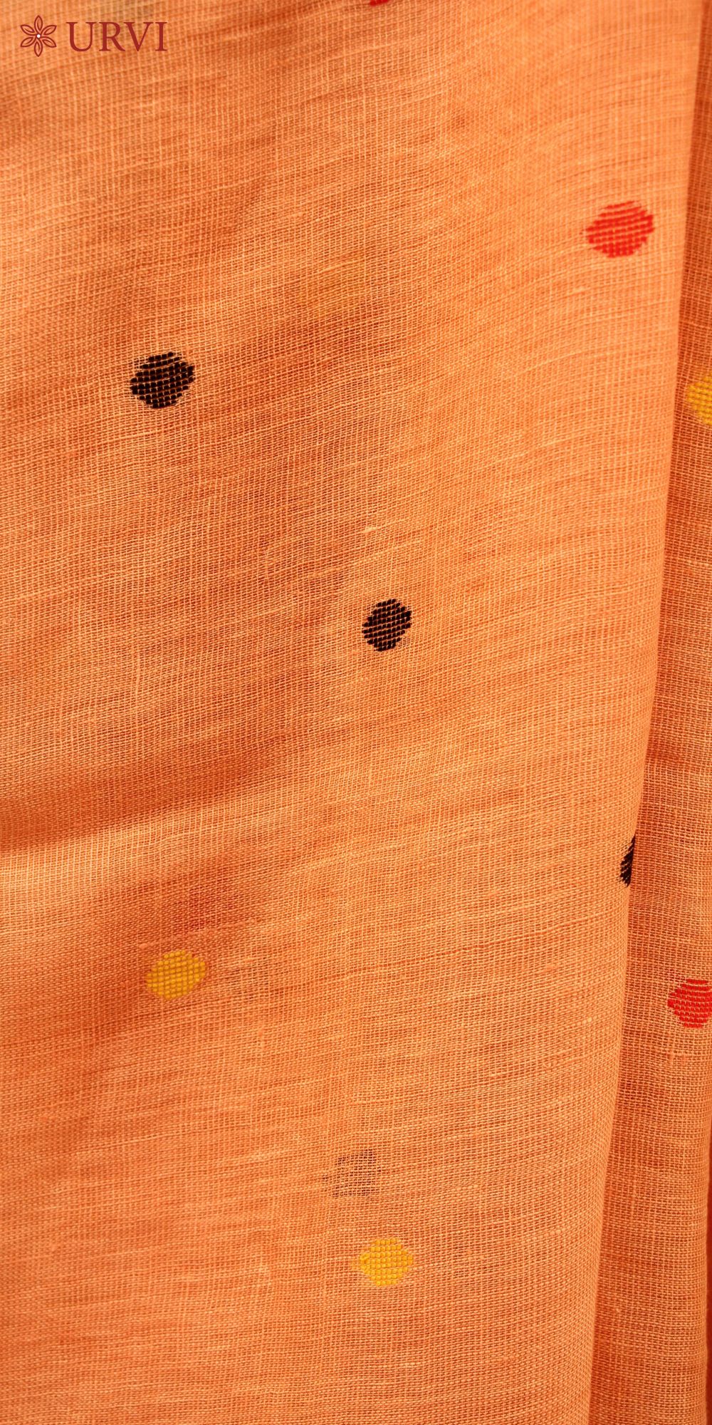 Hand woven Lenin jamdani saree