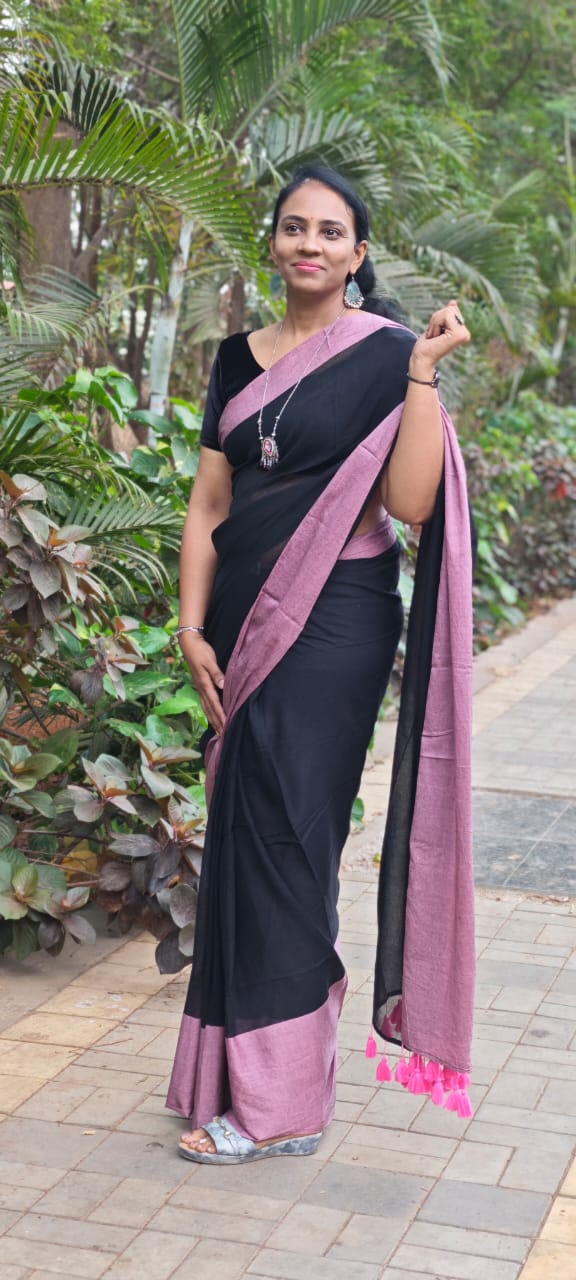 Mul cotton saree