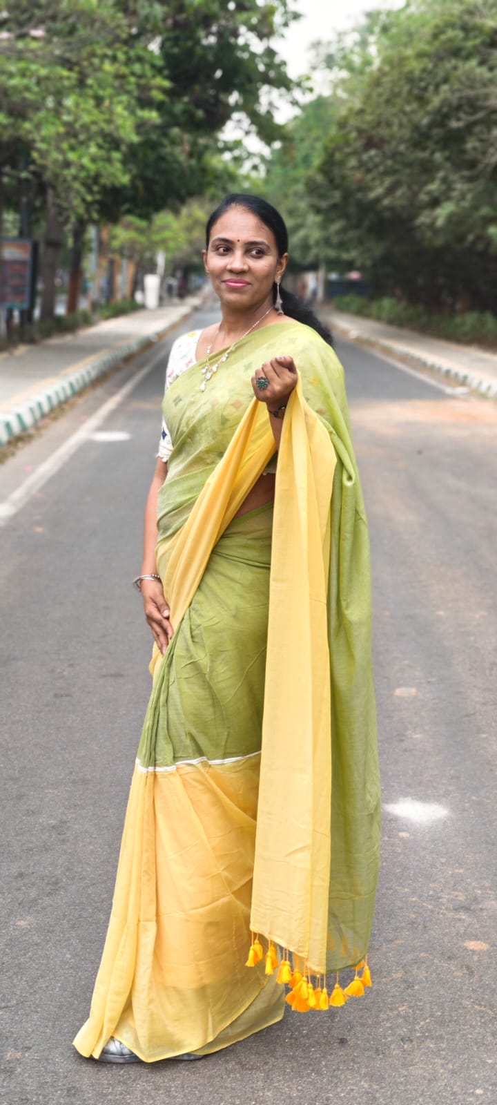 Mul cotton saree