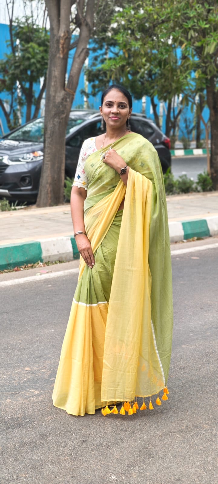 Mul cotton saree