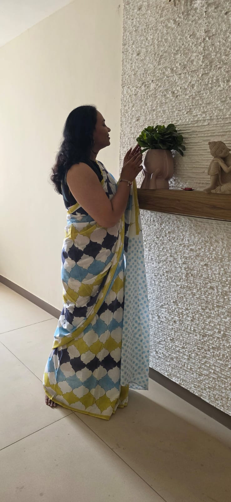Hand Block Printed Cotton Saree