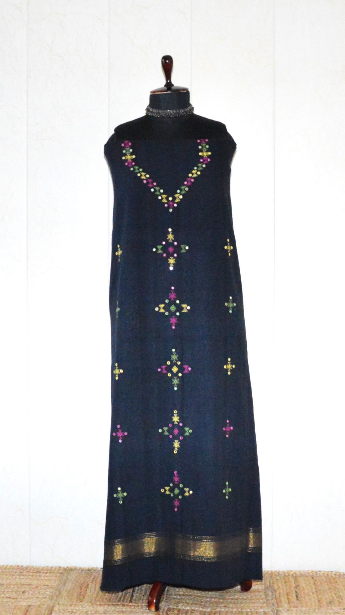 Black Kala Cotton Bhujodi Suit