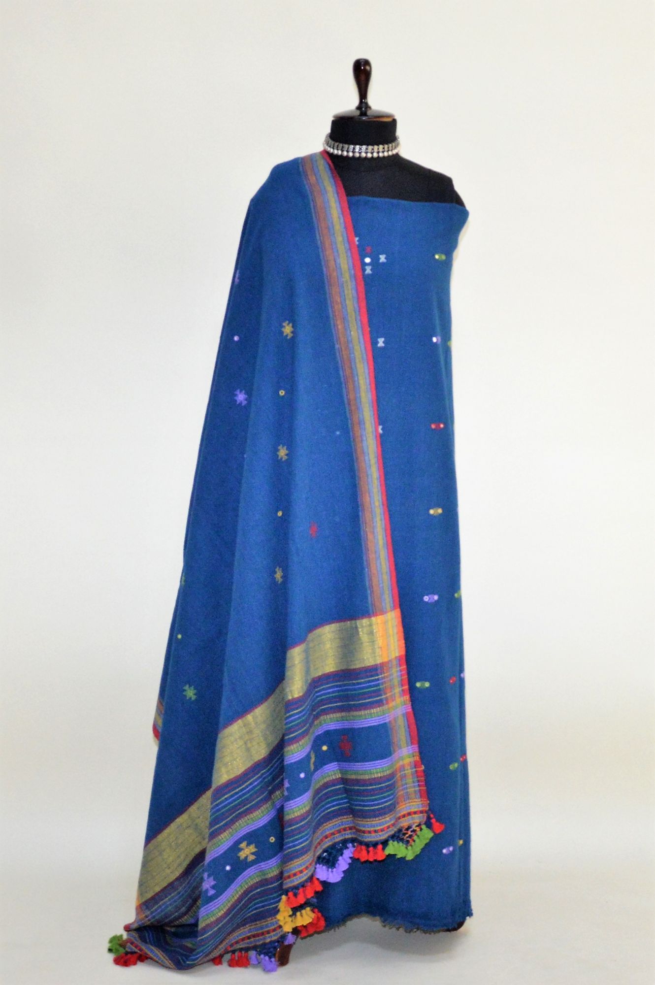 Blue Kala Cotton Bhujodi Suit