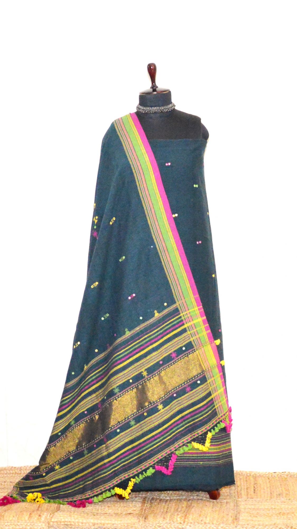 Green Kala Cotton Bhujodi Suit