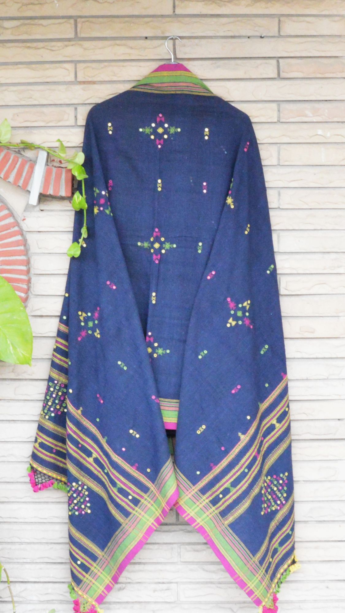 Navy Blue Kala Cotton Bhujodi Suit