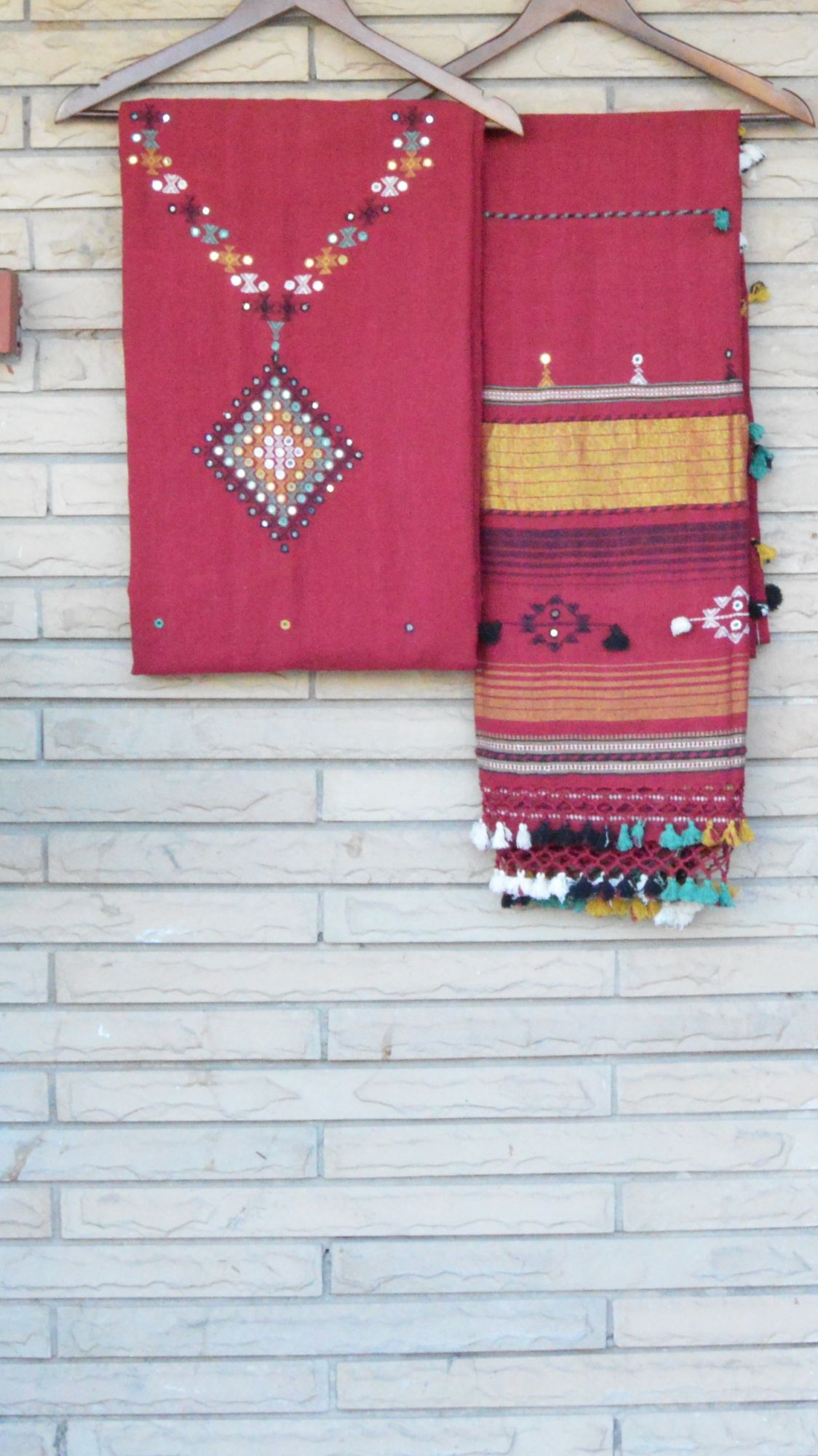 Maroon Kala Cotton Suit